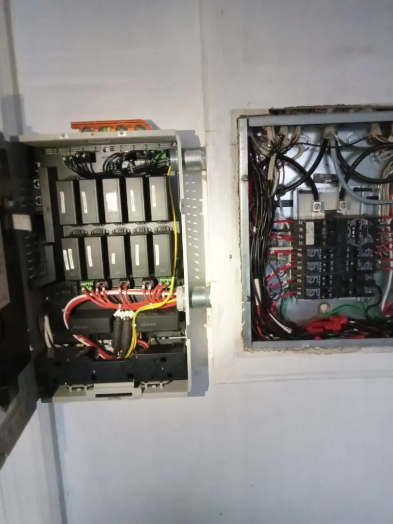 Electrical panel upgrade completed for Security Camera Wiring in Long Lake
